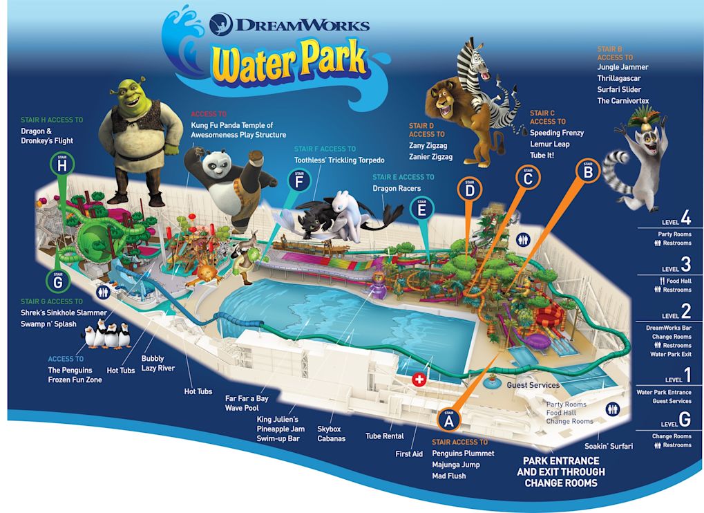 Mountain Creek Waterpark Map Dreamworks Water Park | Indoor Waterpark | American Dream Mall