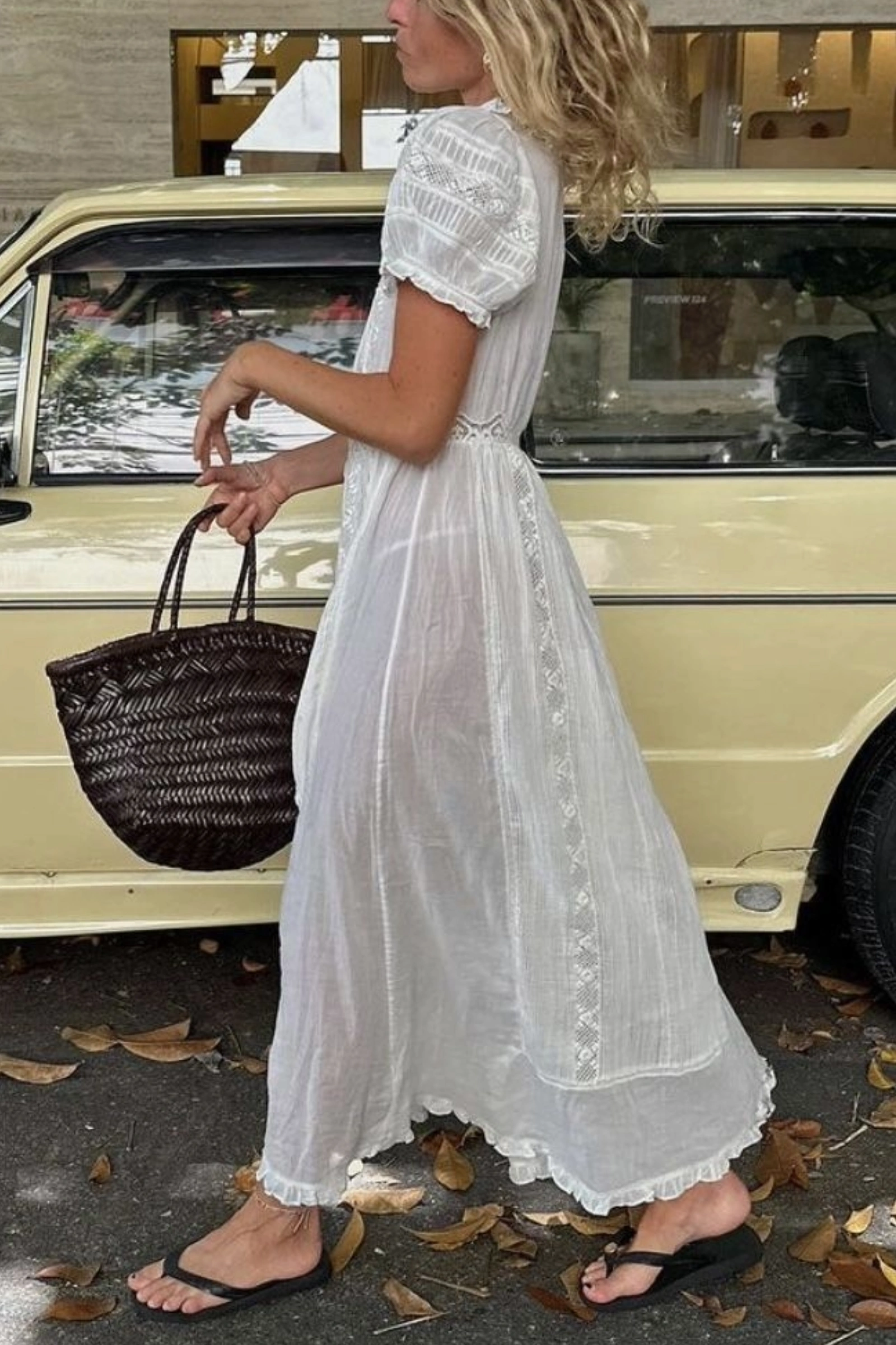 rag and bone crochet dress Rag & Bone Riley Crochet-Knit Maxi Dress, Ecru