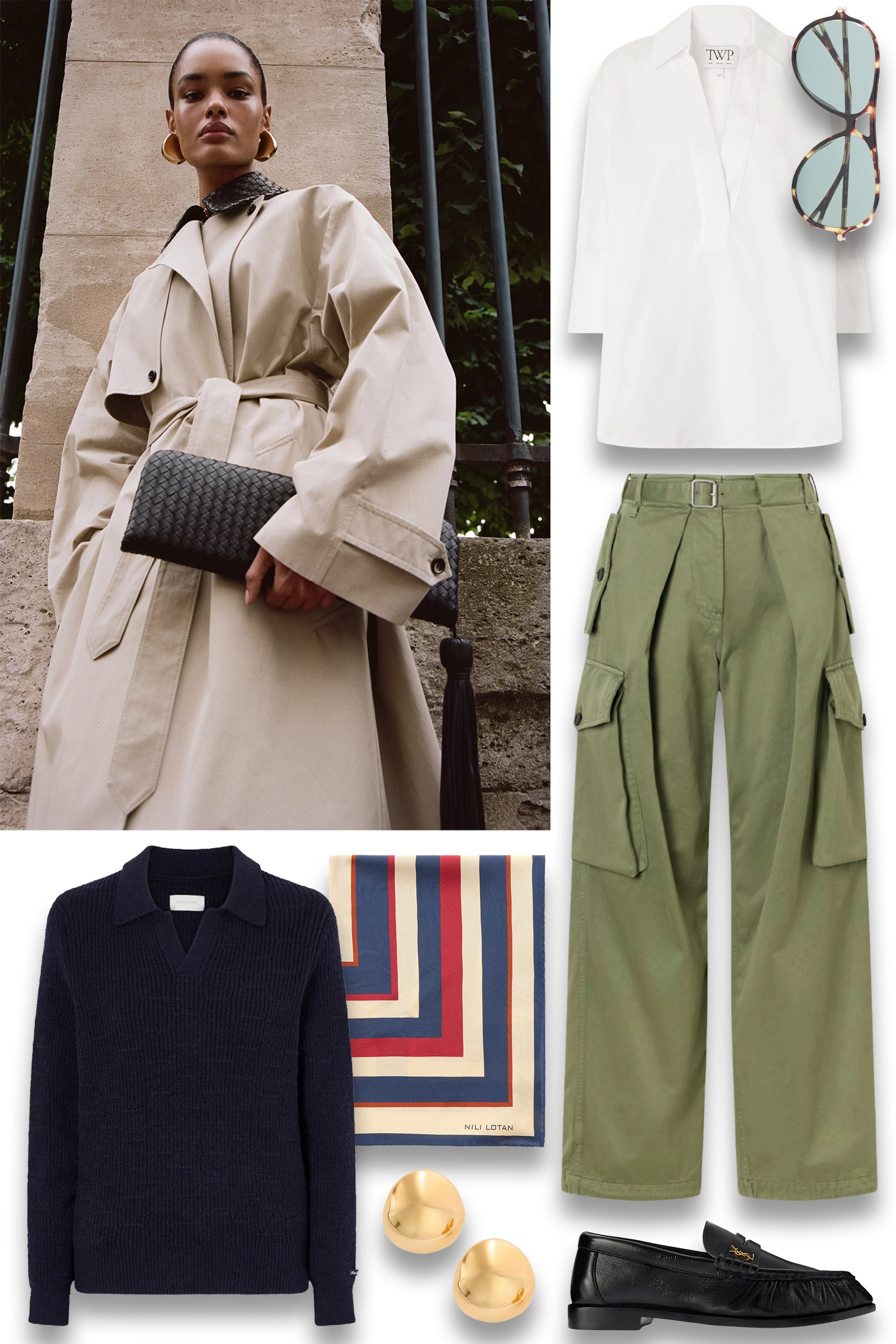 Gap x Victoria Beckham Beige Cargo Skirt | Wardrobe Icons