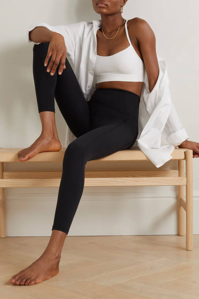 Pull on Leather Legging In Grey - Curated By Club Privé