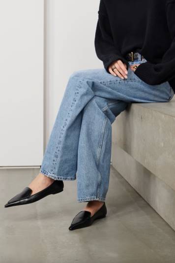 Mint Velvet Seam Detail Wide Leg Jeans, Indigo