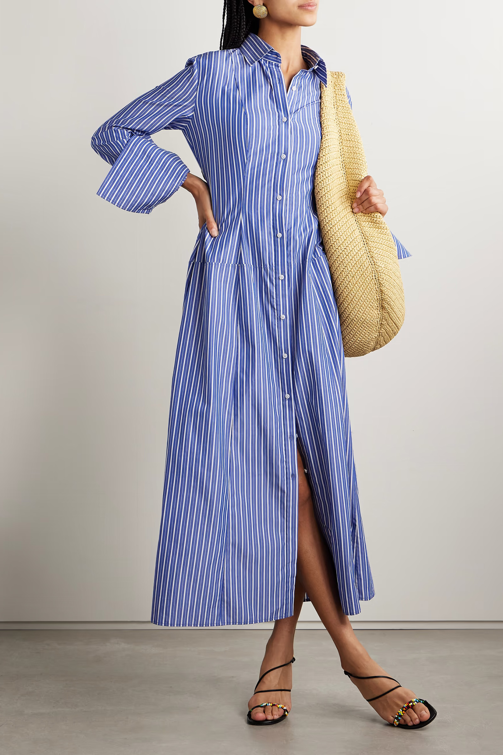 Cotton Knit x Cotton Poplin Dress – La Garçonne