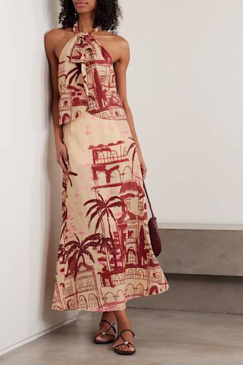 Massimo Dutti Ruffled Crochet Midi Dress | Wardrobe Icons