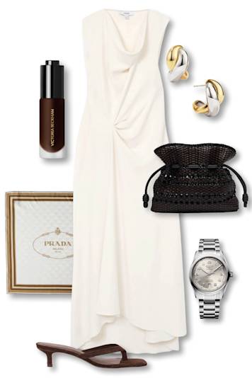 Sacai Thomas Mason Cotton Poplin Dress | Wardrobe Icons