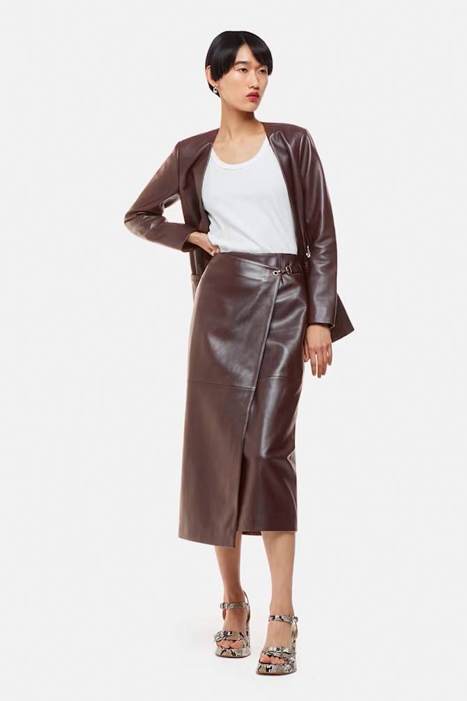 Chic Ways to Wear Your Brown Leather Skirt This Fall Wardrobe Icons