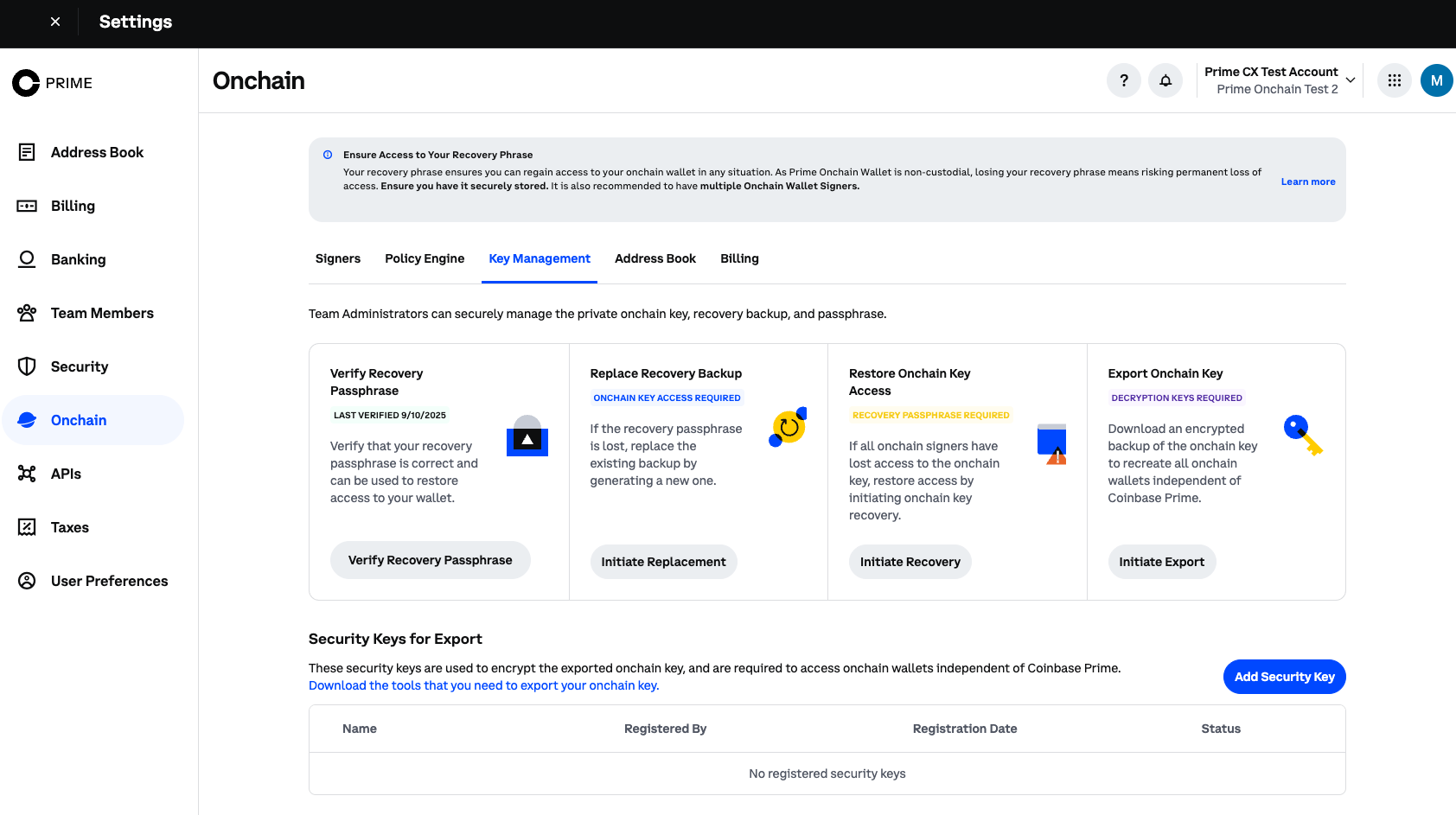 Taking Control of Your Prime Onchain Wallet Assets with Key Export |  Coinbase Help