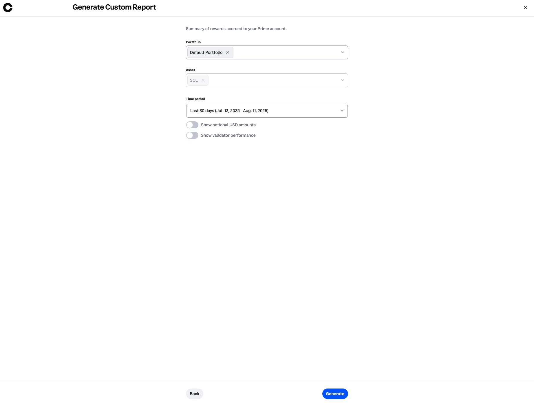 Staking Reporting on Coinbase Prime | Coinbase Help