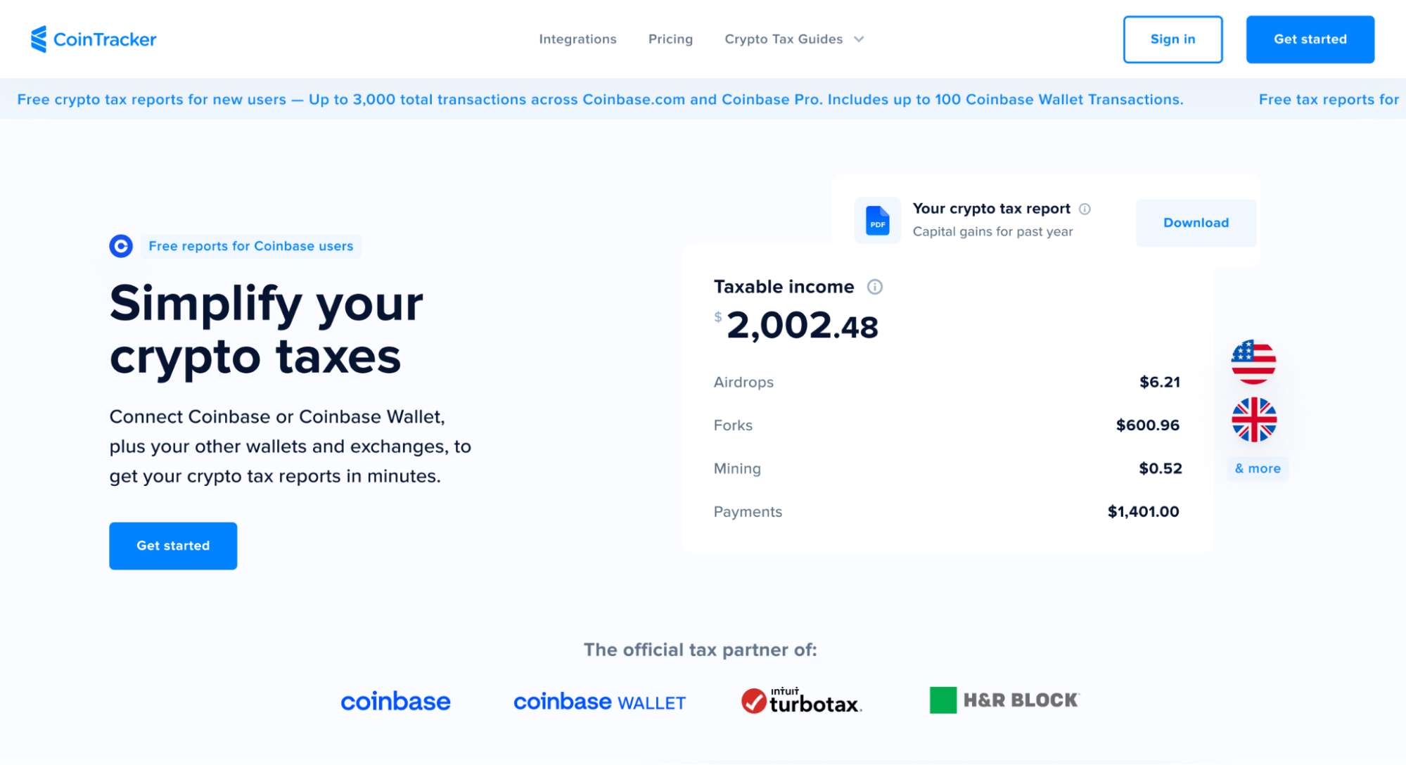 coinbase gain loss report