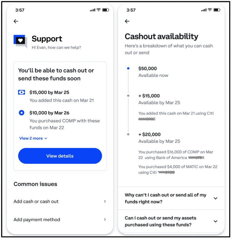 Available Balance FAQ | Coinbase Help