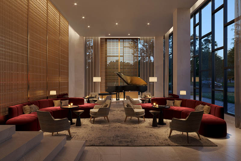 Lounge Rendering of Anthem at The Metalworks In Guelph