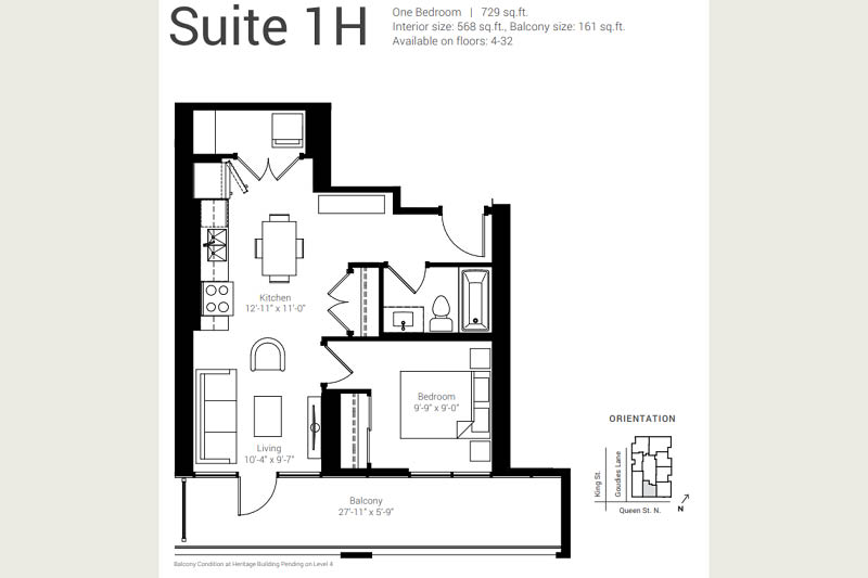 Q Condos Floor plan