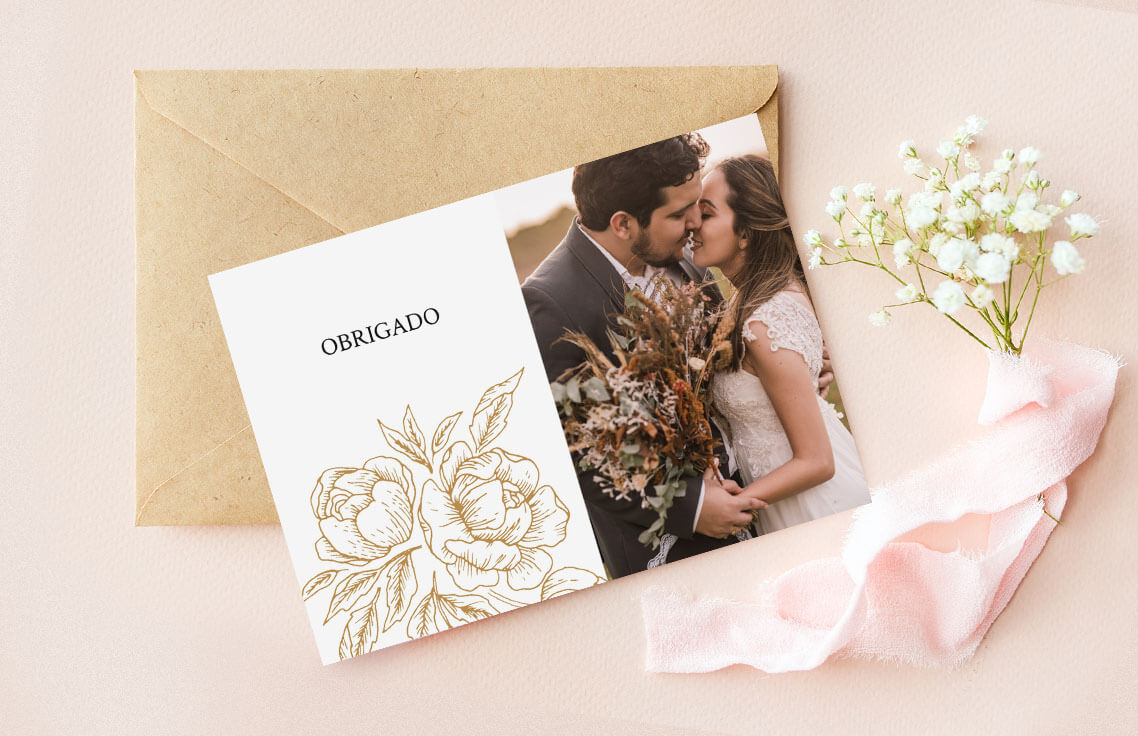 Cartões de Agradecimento de Casamento