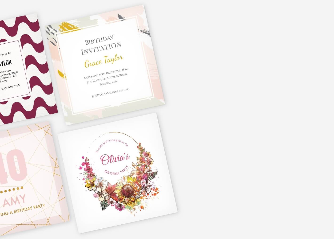 invitations personalised we print your party invitations and other