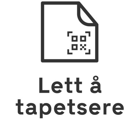 Bestillingen din inkluderer en QR-kode til videoinstruksjoner for å vise deg hvordan du setter opp tapetet