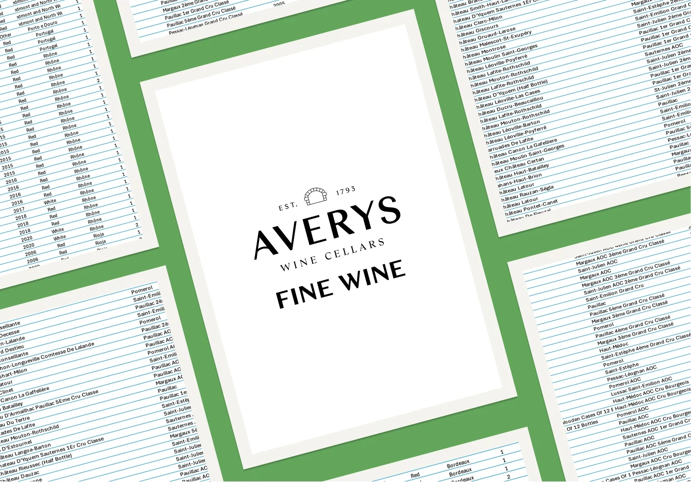 Fine Wine Hub - Broking list section Container > column group > column image > image