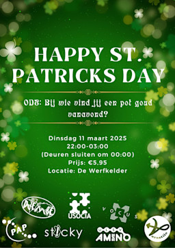 Voorpagina afbeelding van nieuws artikel: Extern Feest | St. Patricks Day