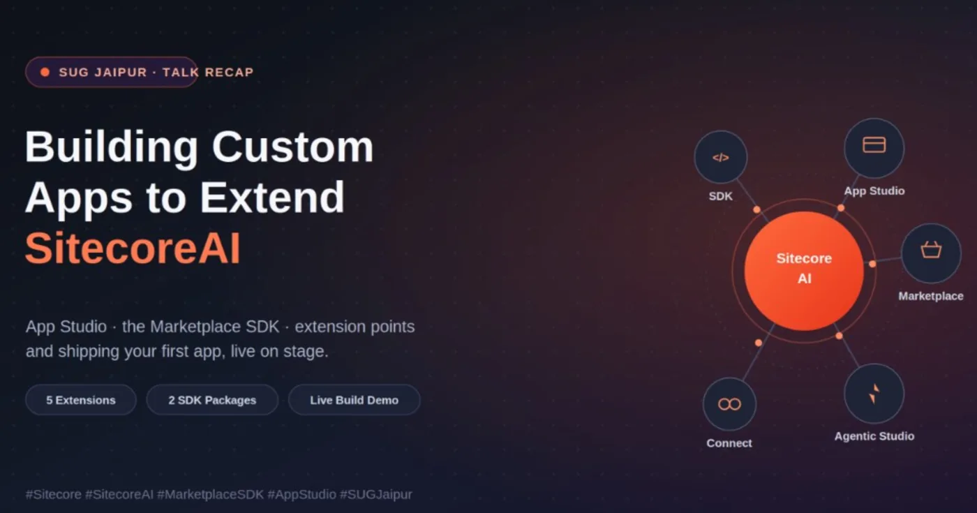 Building Custom Apps to Extend SitecoreAI: My Session at SUG Jaipur