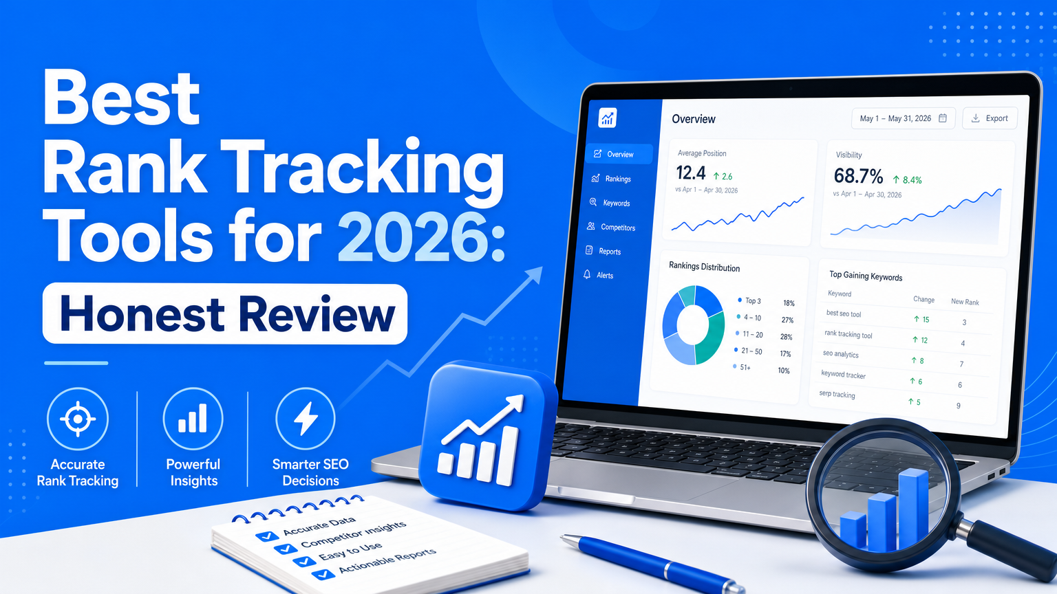 Rank Tracker Image Best Rank Tracking Tools for 2026: Honest Review | BlogSEO