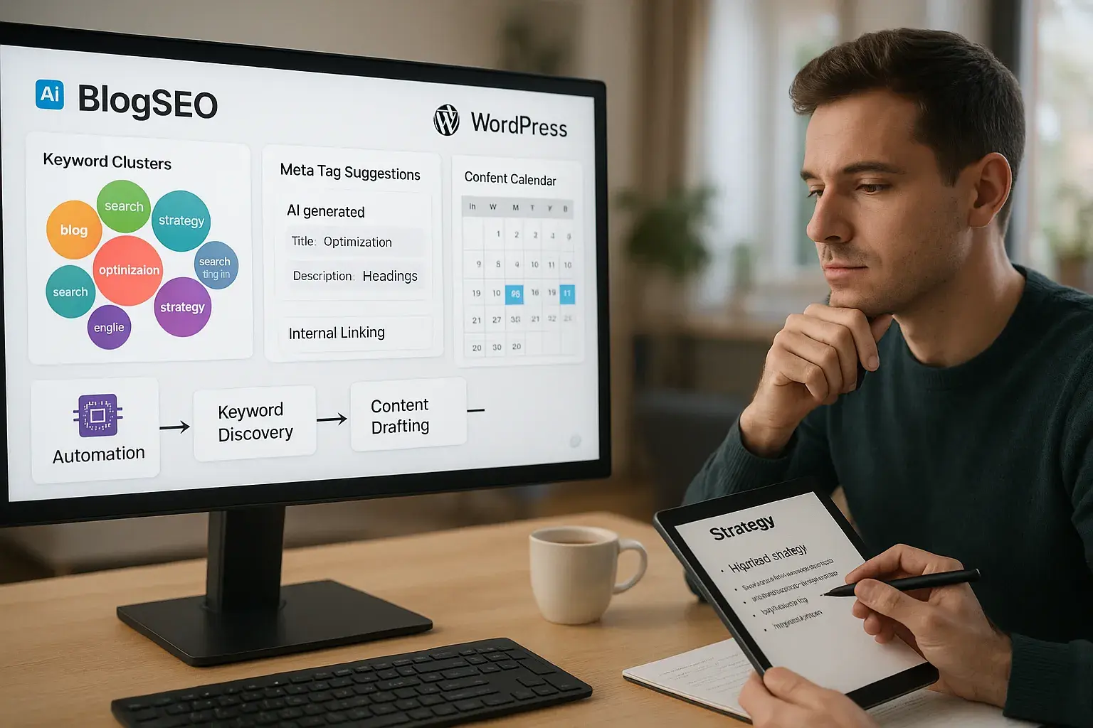 How to Automate WordPress SEO with AI in 2025 | BlogSEO