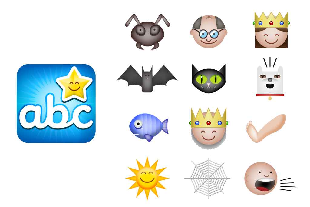 ABC Joined Up - App icon + ‘Write a Word’ illustrations