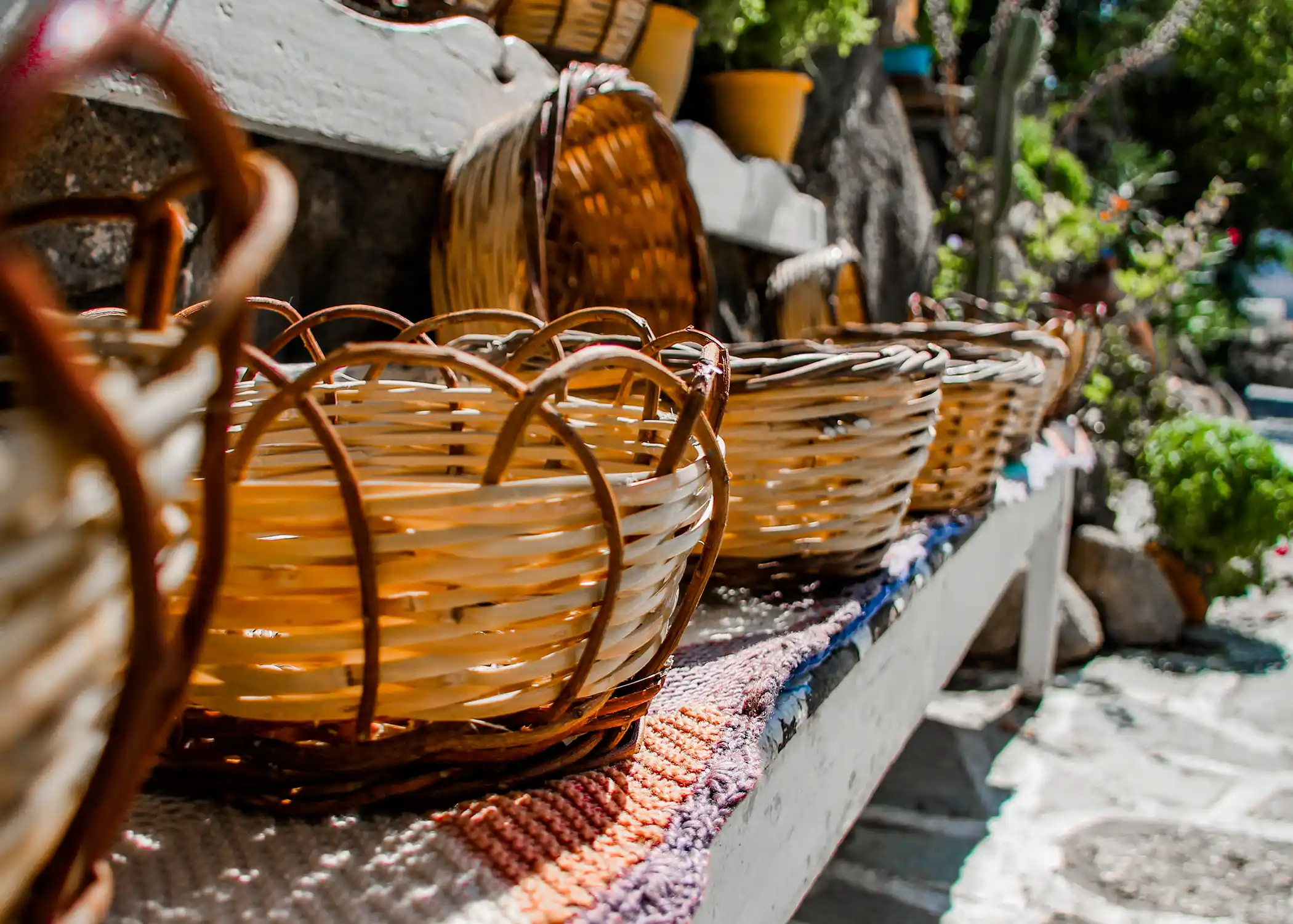 Baskets for sale in Greece.