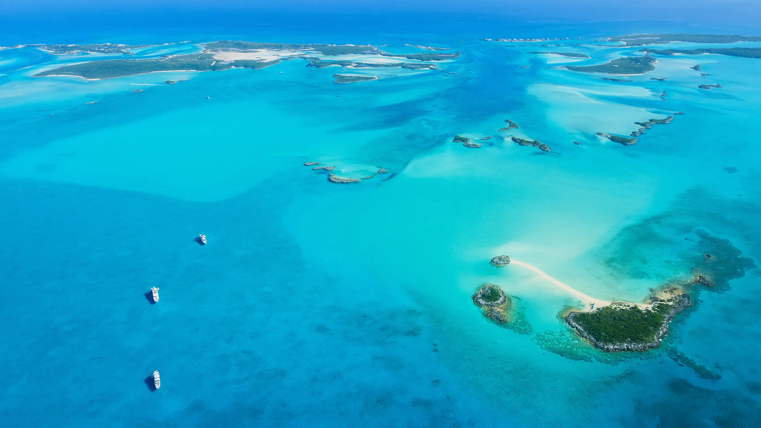 Aerial view of the Bahamas