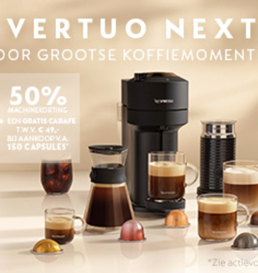 50% discount with a Vertuo machine + free Carafe 