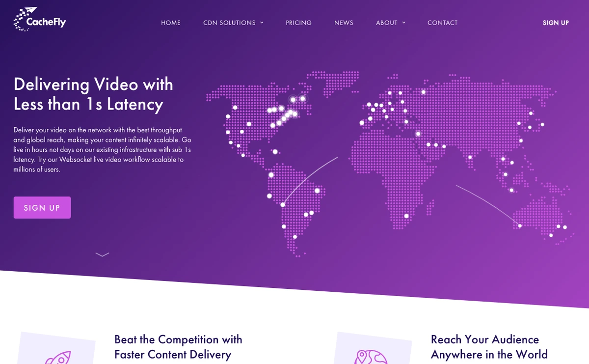 cachefly landing page
