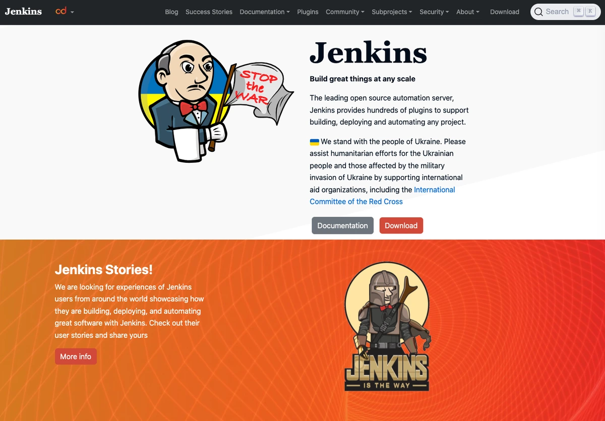 jenkins landing page