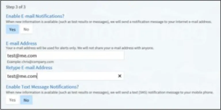 MyChart Step 6
