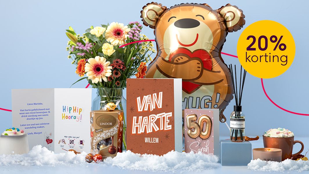 Nu 20% korting op alle cadeaus