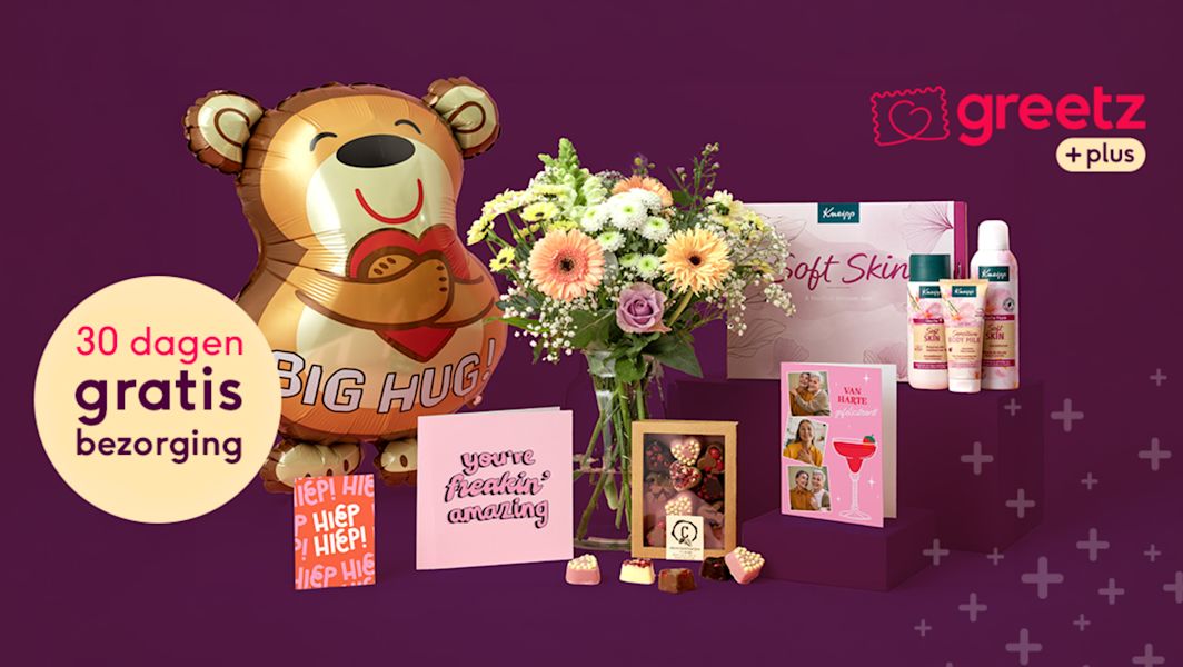 Gratis bezorging met Greetz Plus
