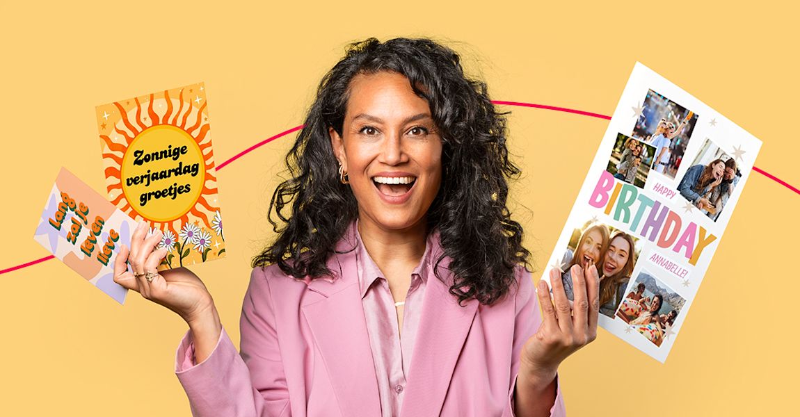 Verras de jarige met een grote kaart