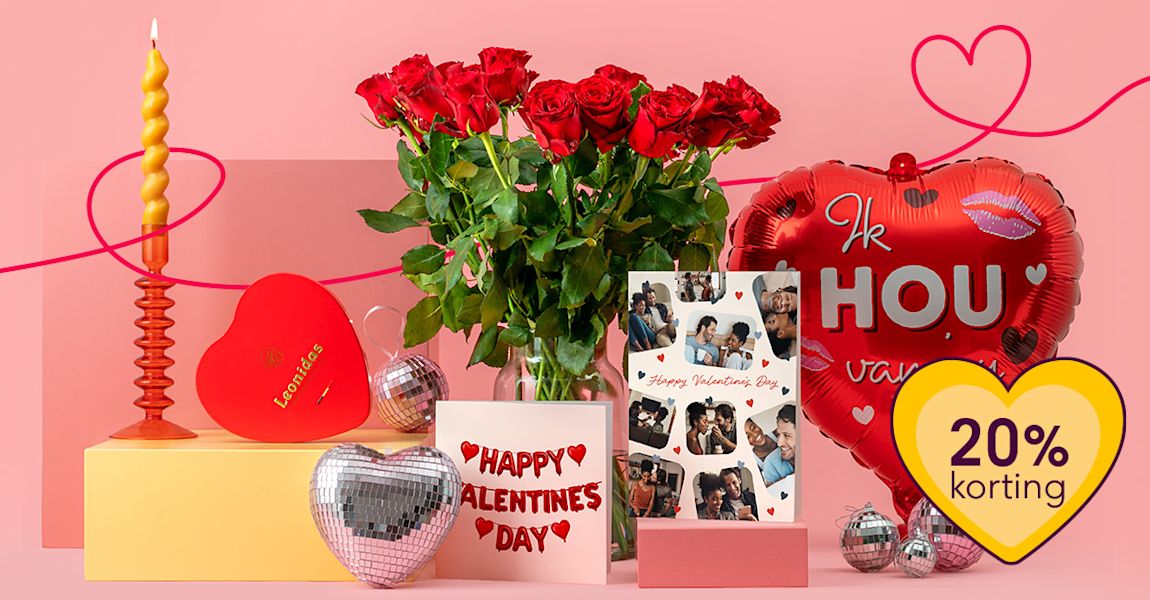 20% korting op valentijnscadeaus
