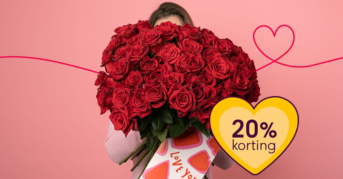 20% korting op bloemen
