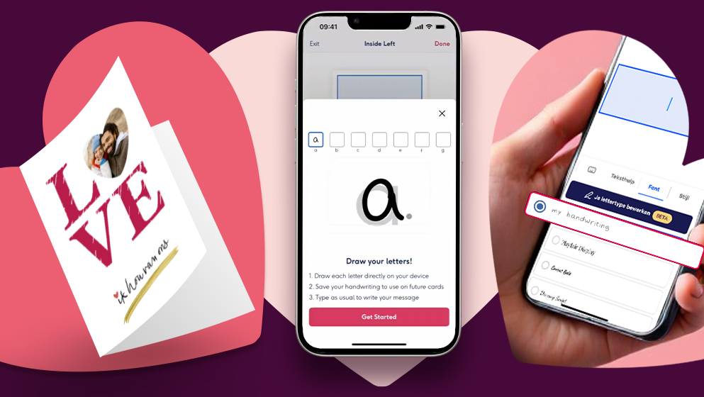 Card feature Eigen Handschrift