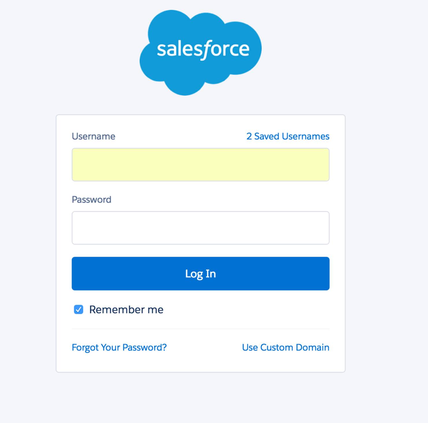 SalesforceConnectionBoxLogin