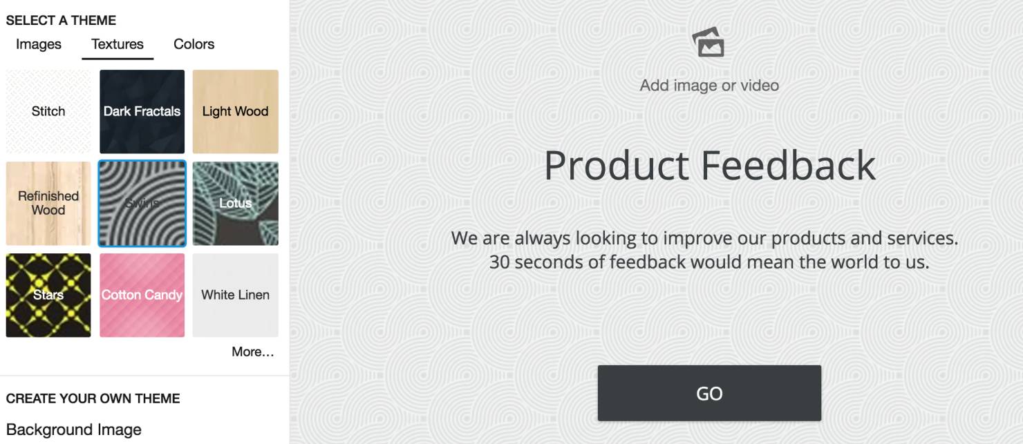 Editing a Survey Theme - GetFeedback