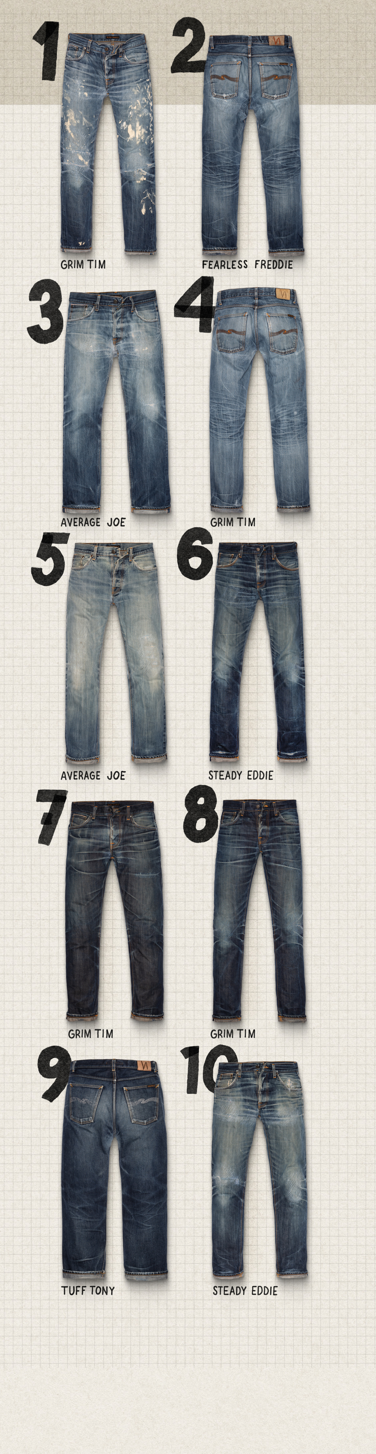 Re-Use Gold One-Kind-Of Selvage Jeans
Drop 1-10 