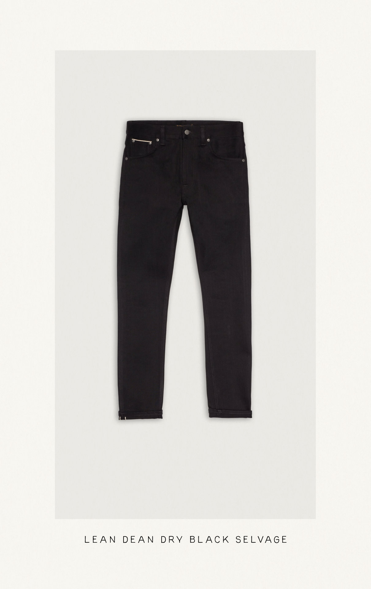 Black-black yarn-dyed product Lean Dean Dry Black Selvage