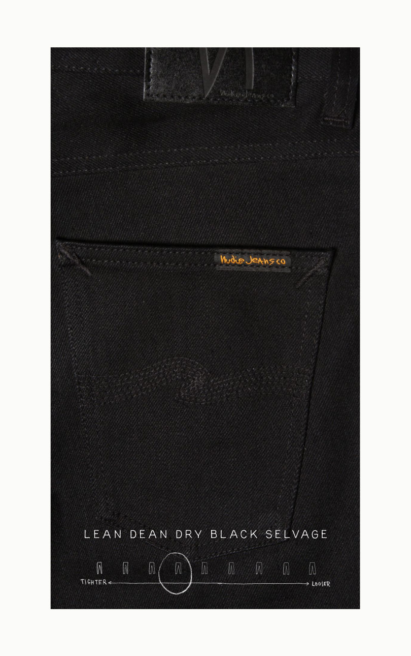 Black-black yarn-dyed product Lean Dean Dry Black Selvage