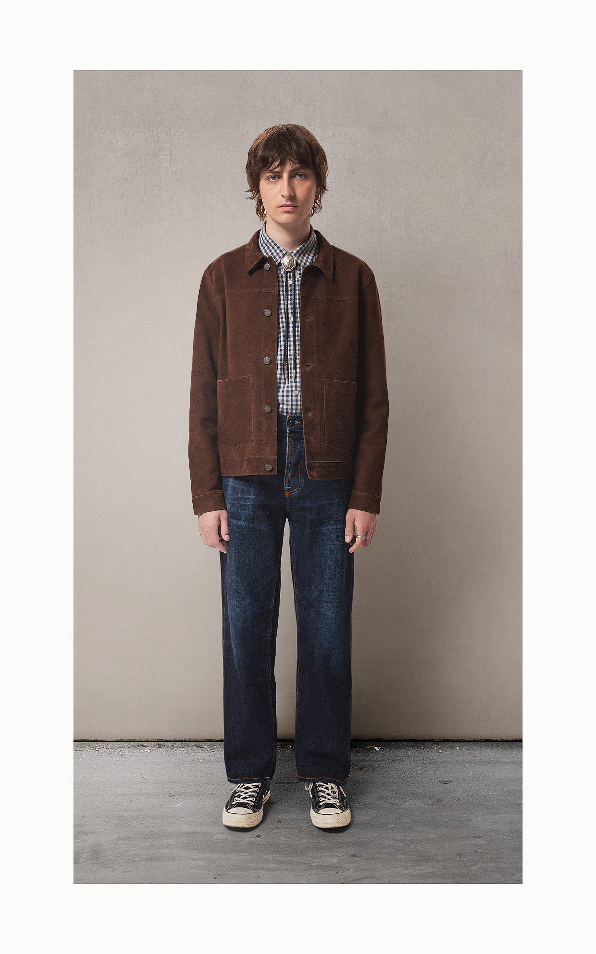 Kai D Utility — British Striped Wool Trousers - Deep Brown - 30, 32, 34