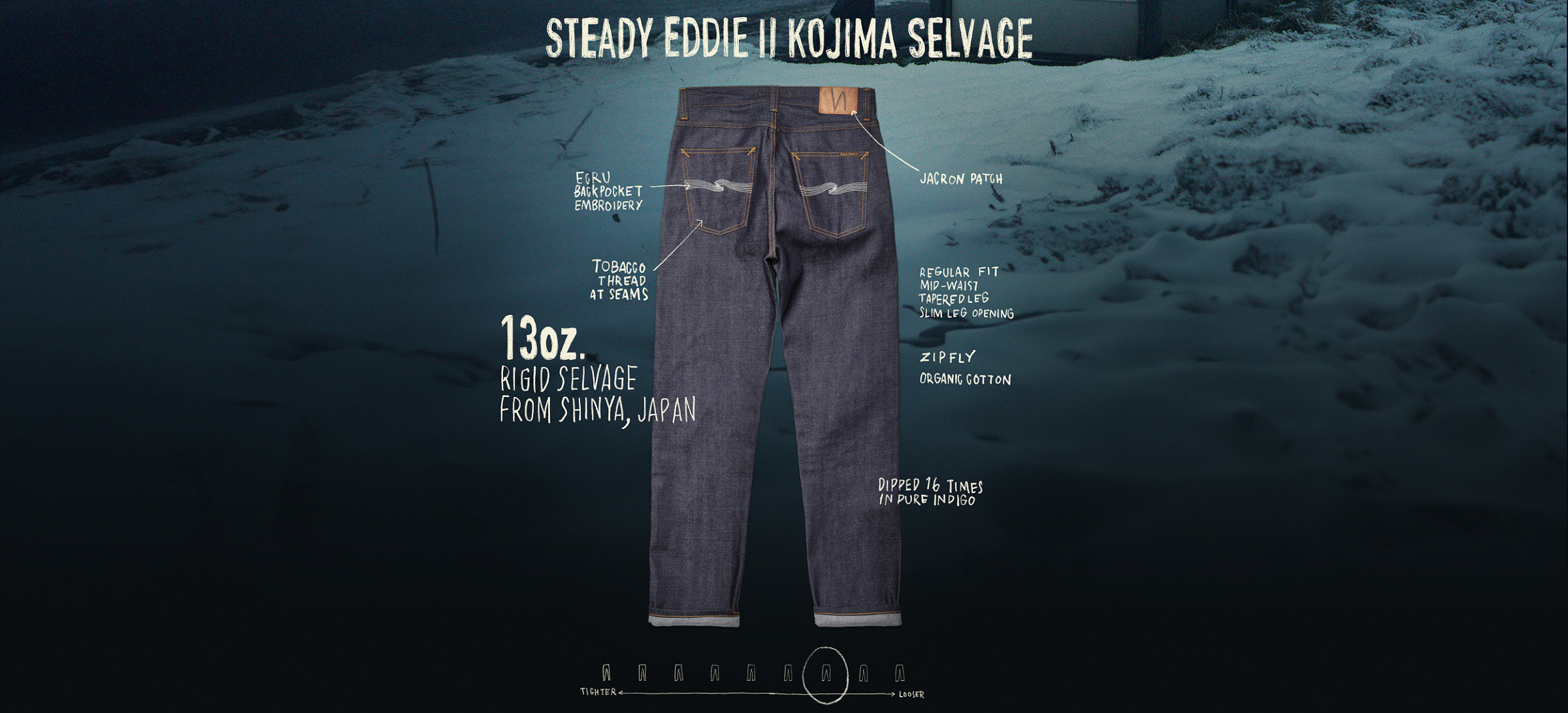 Steady Eddie II Kojima Selvage Ecru 