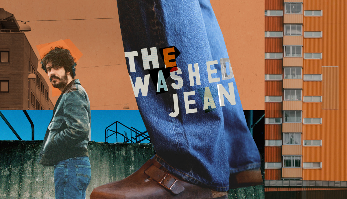 The washed jean for men