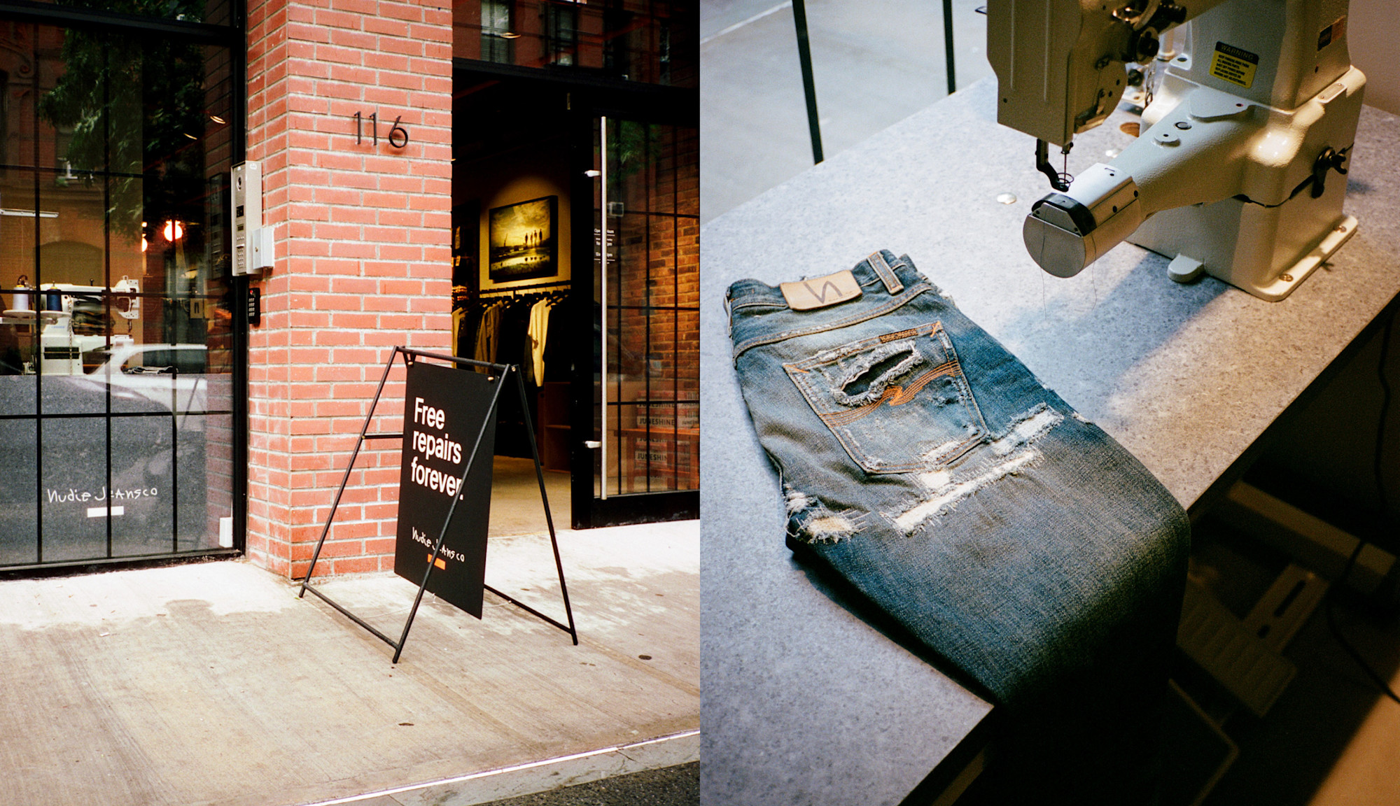 Brooklyn! Your new Nudie Jeans Repair Shop is now open. Nudie Jeans