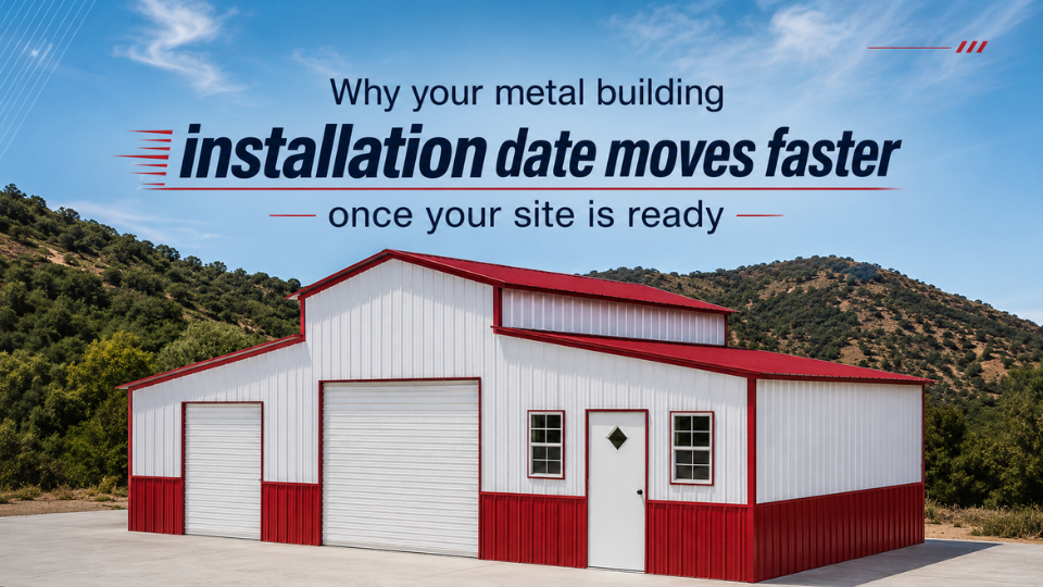 Why your metal building installation date moves faster once your site is ready