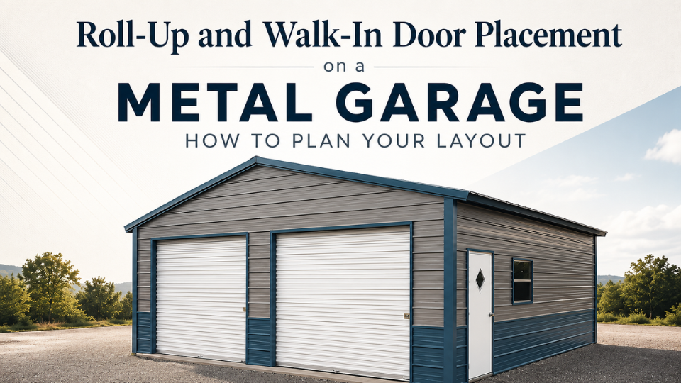 Roll-Up and Walk-In Door Placement on a Metal Garage: How to Plan Your Layout