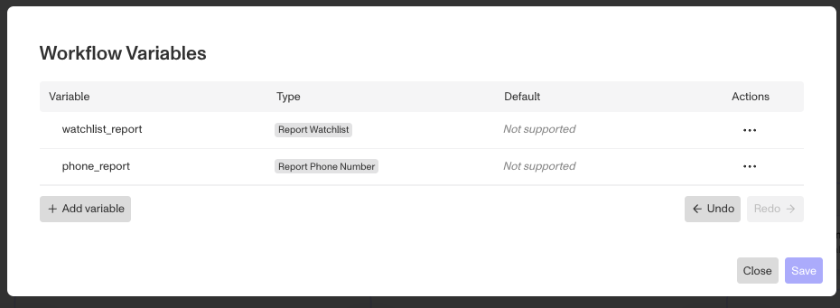 Two Workflow Variables