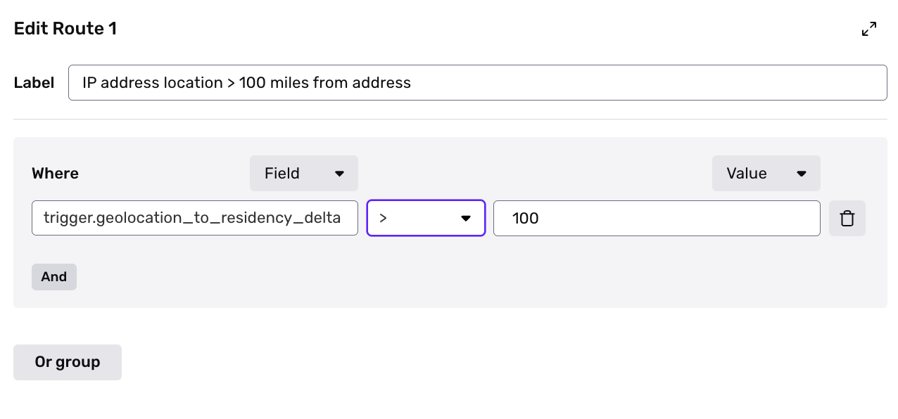 Workflows: Conditional Route business logic configuration - Example: Inferred device location (part 2) 