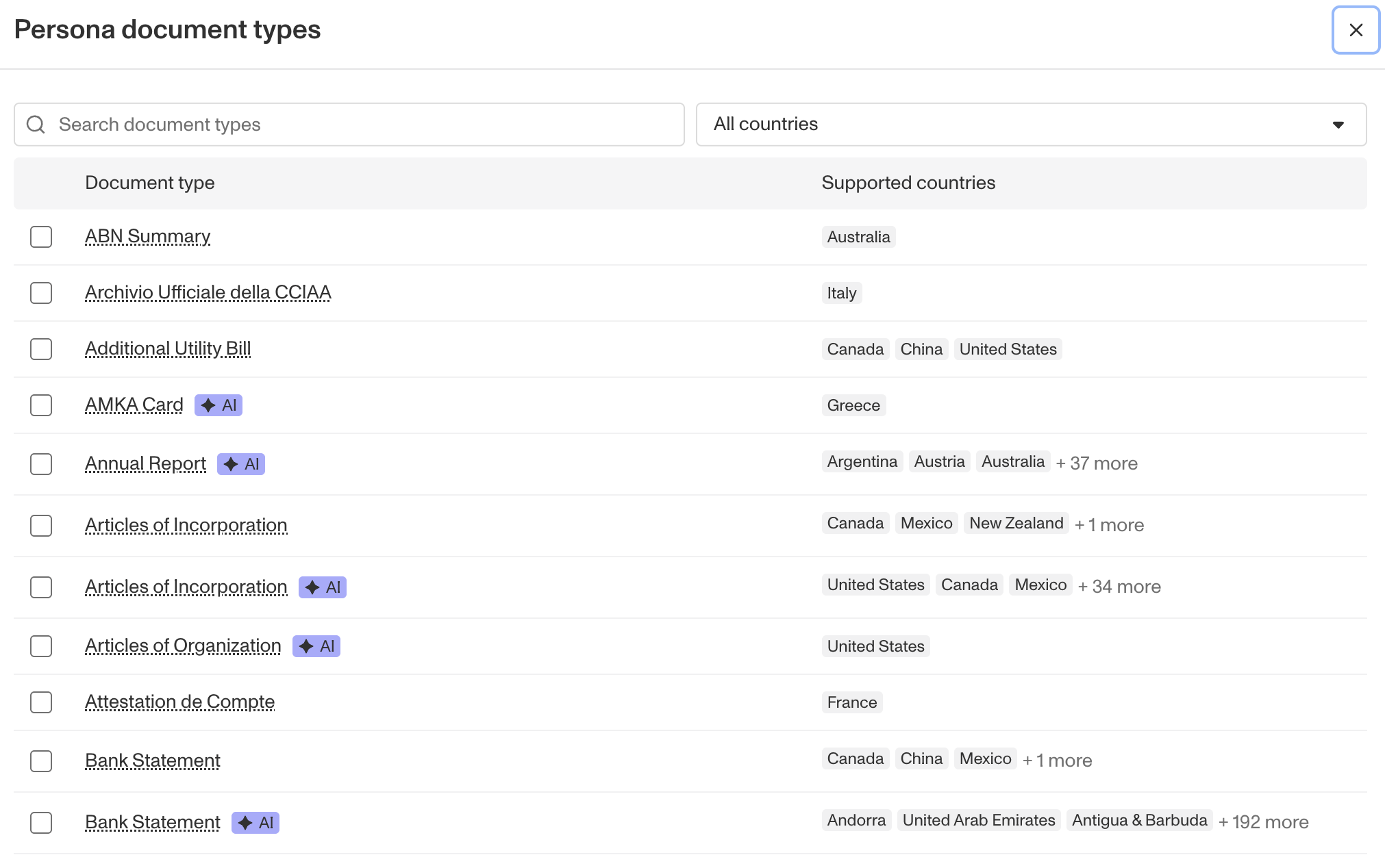 PersonaDocumentTypesSelection